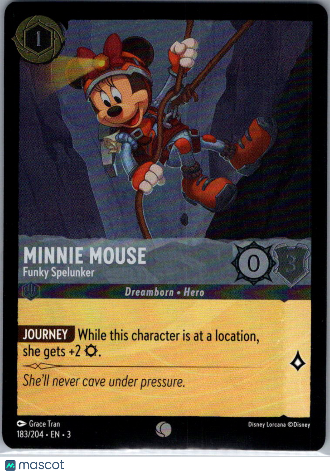 2024 Lorcana Into the Inklands Minnie Mouse Cold Foil #183/204