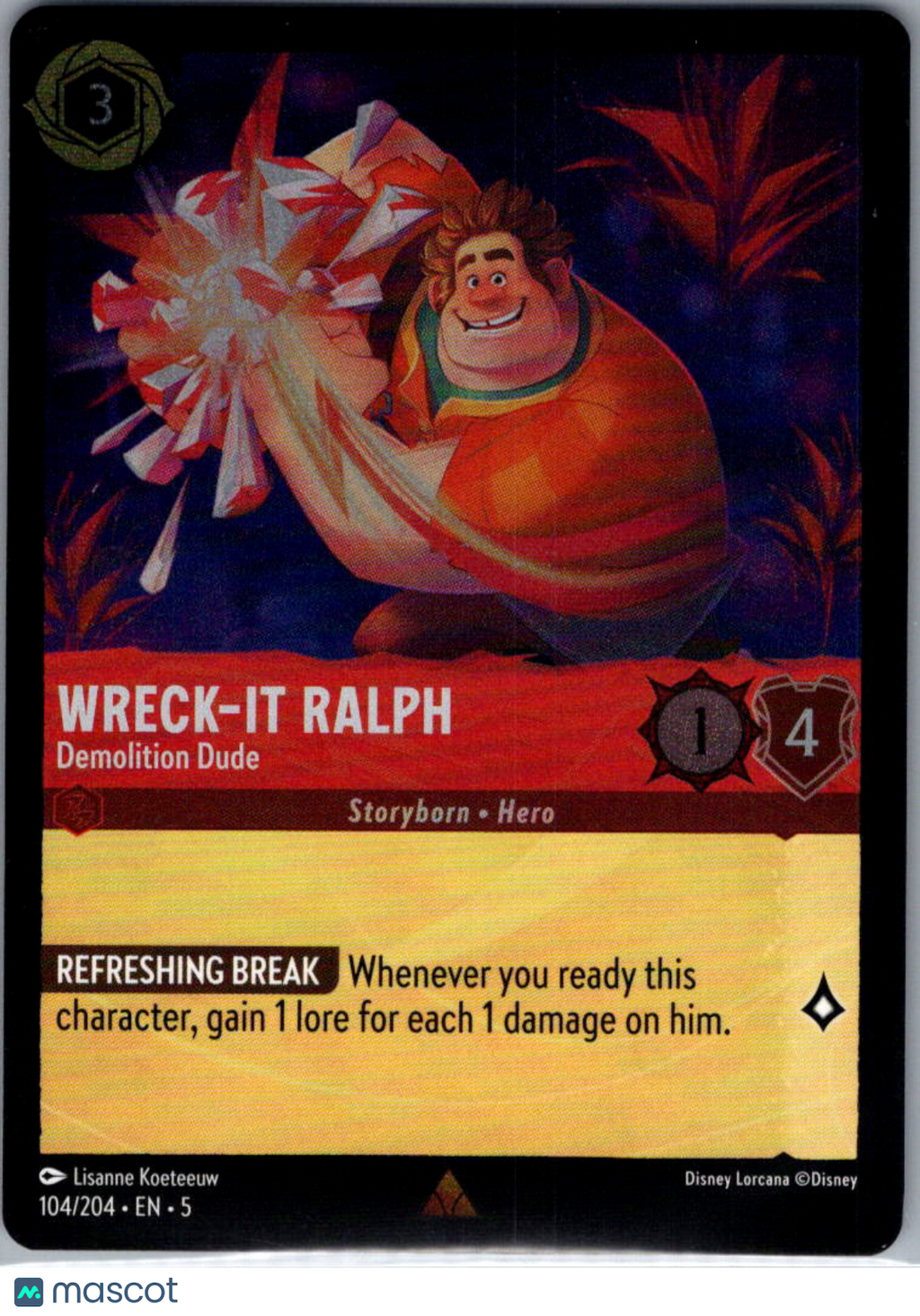 2024 Lorcana Shimmering Skies Wreck-It Ralph Cold Foil #104/204
