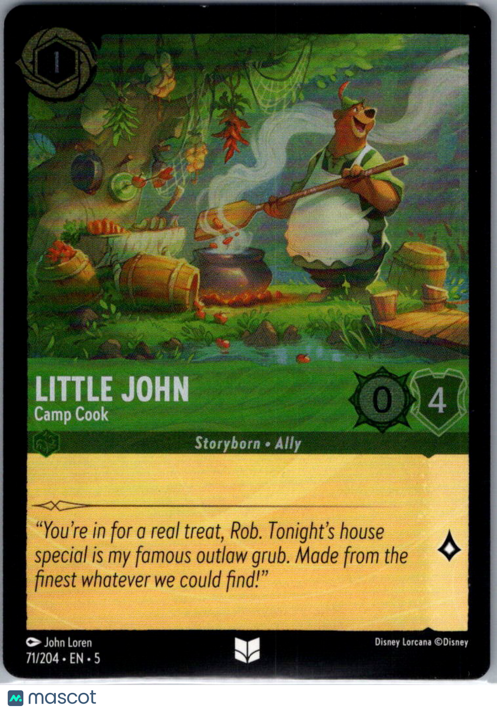 2024 Lorcana Shimmering Skies Little John Cold Foil #71/204
