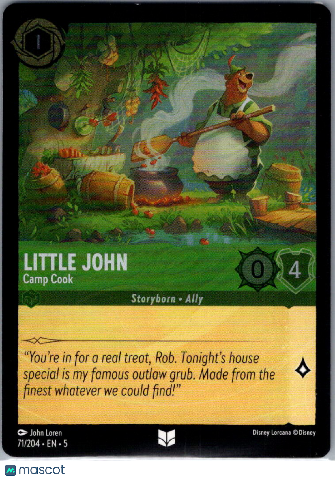 2024 Lorcana Shimmering Skies Little John Cold Foil #71/204