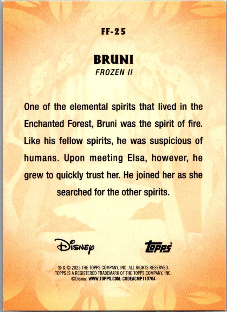 Bruni 2025 Topps Disney Wonder Furry Friends Foil #FF-25