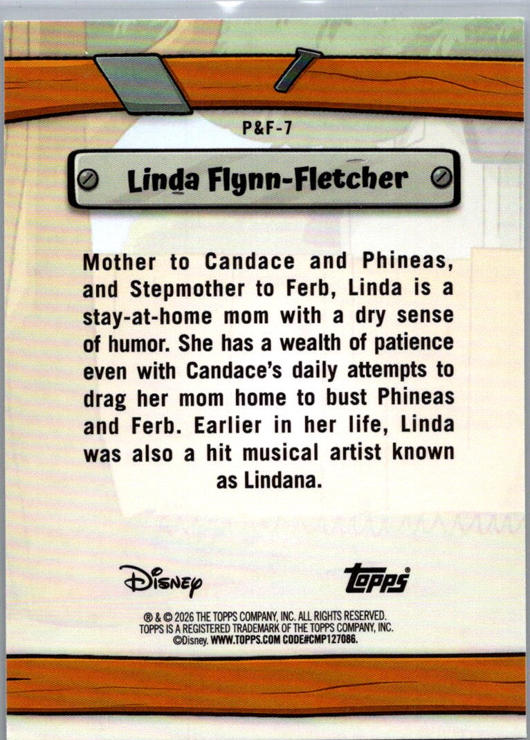 Linda Flynn-Fletcher 2025 Topps Disney Neon Phineas & Ferb #P&F-7