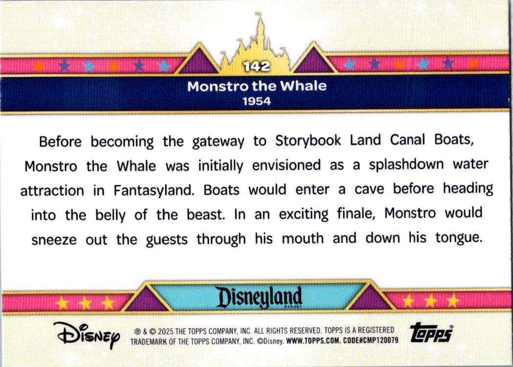 Monstro the Whale 2025 Topps Disneyland 70th Aniversary Concept Art #142
