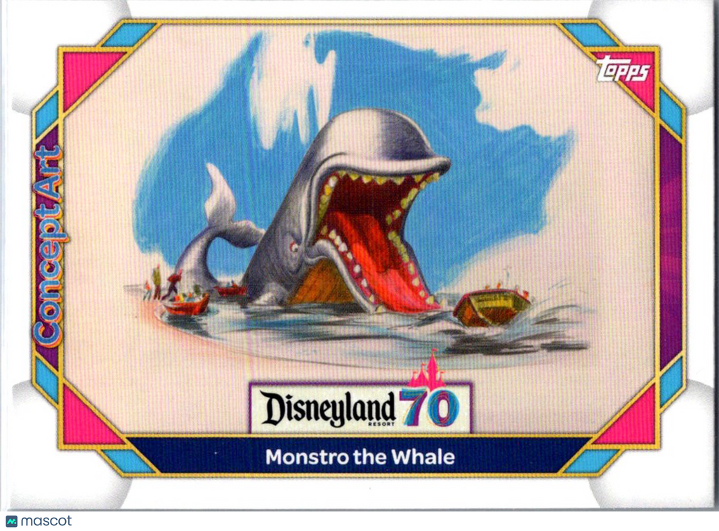 Monstro the Whale 2025 Topps Disneyland 70th Aniversary Concept Art #142