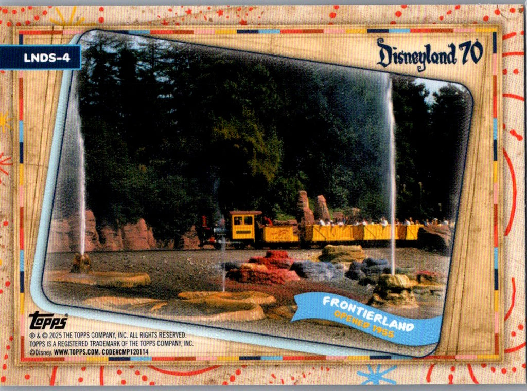 Frontierland 2025 Topps Disneyland 70th Aniversary The Lands #LNDS-4