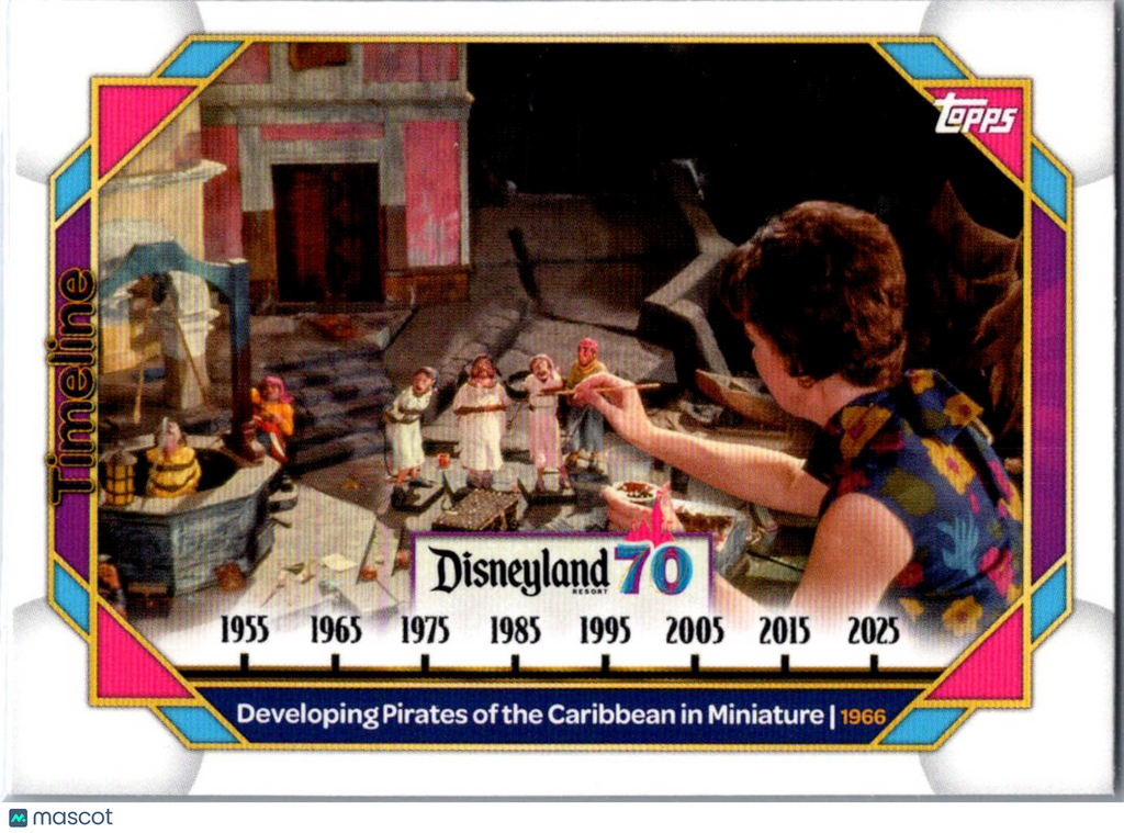 Devloping Pirate Miniature 2025 Topps Disneyland 70 Timeline #92