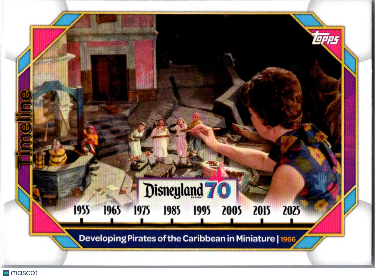 Devloping Pirate Miniature 2025 Topps Disneyland 70 Timeline #92