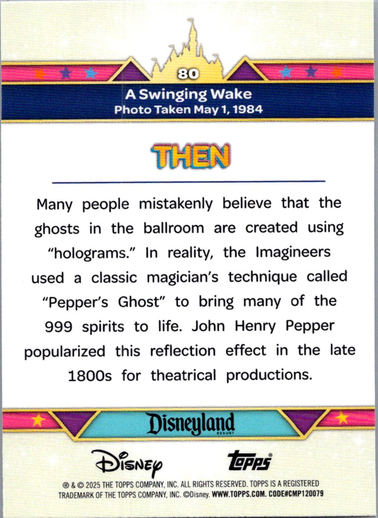 A Swinging Wake 2025 Topps Disneyland 70th Aniversary Then & Now #80
