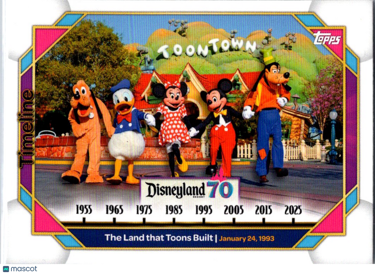 The Land that Toons Built 2025 Topps Disneyland 70th Aniversary Timeline #96