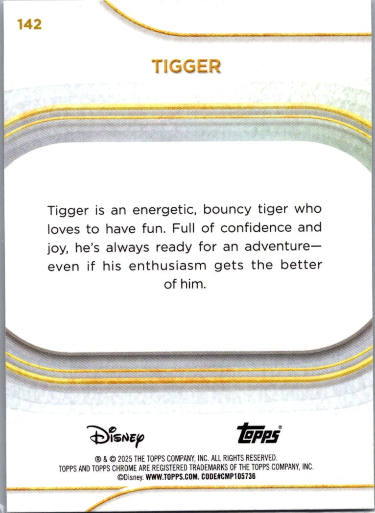 Tigger 2025 Topps Chrome Disney #142