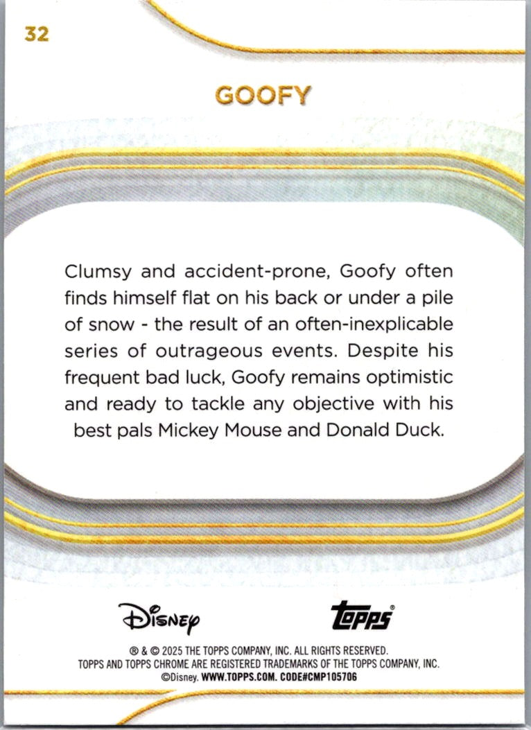 Goofy 2025 Topps Chrome Disney #32