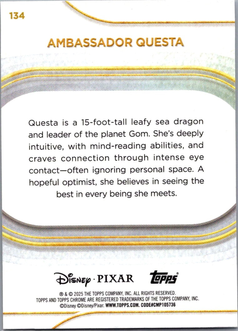 Ambassador Questa 2025 Topps Chrome Disney Debut #134