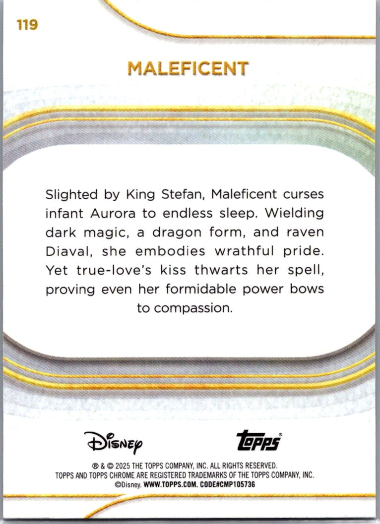 Maleficent 2025 Topps Chrome Disney #119