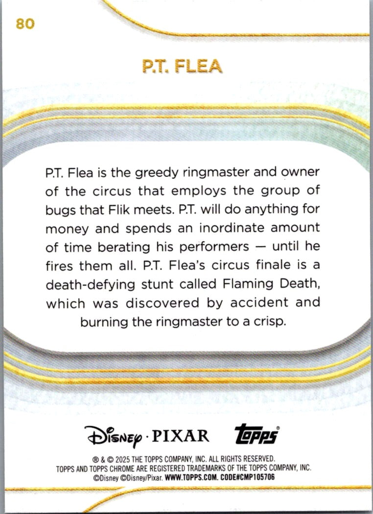 P.T. Flea 2025 Topps Chrome Disney #80