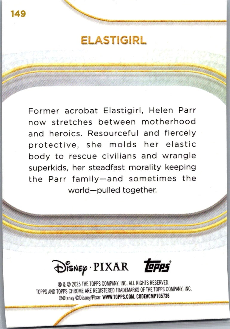Elastigirl 2025 Topps Chrome Disney #149