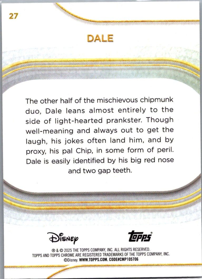 Dale 2025 Topps Chrome Disney #27