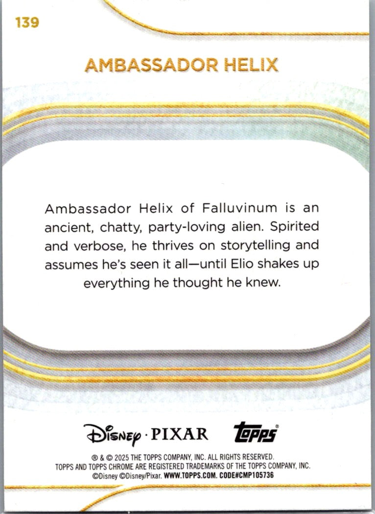Ambassador Helix 2025 Topps Chrome Disney Debut #139