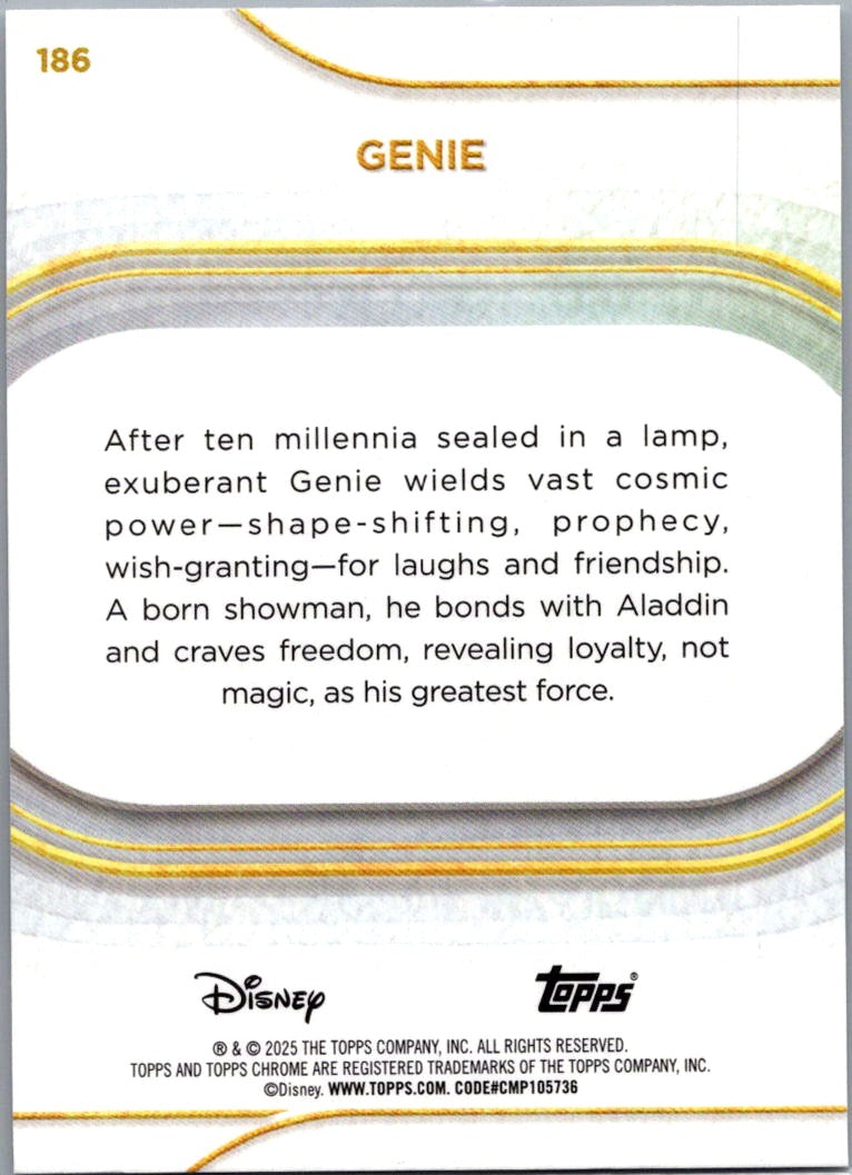 Genie 2025 Topps Chrome Disney #186
