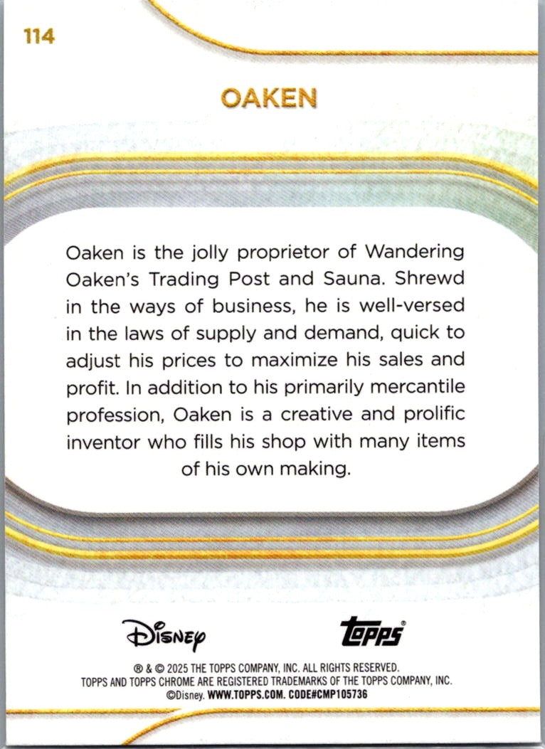Oaken 2025 Topps Chrome Disney #114
