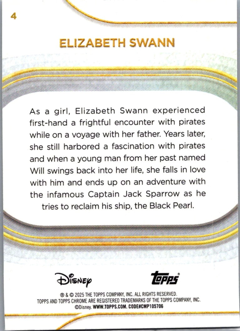 Elizabeth Swann 2025 Topps Chrome Disney #4