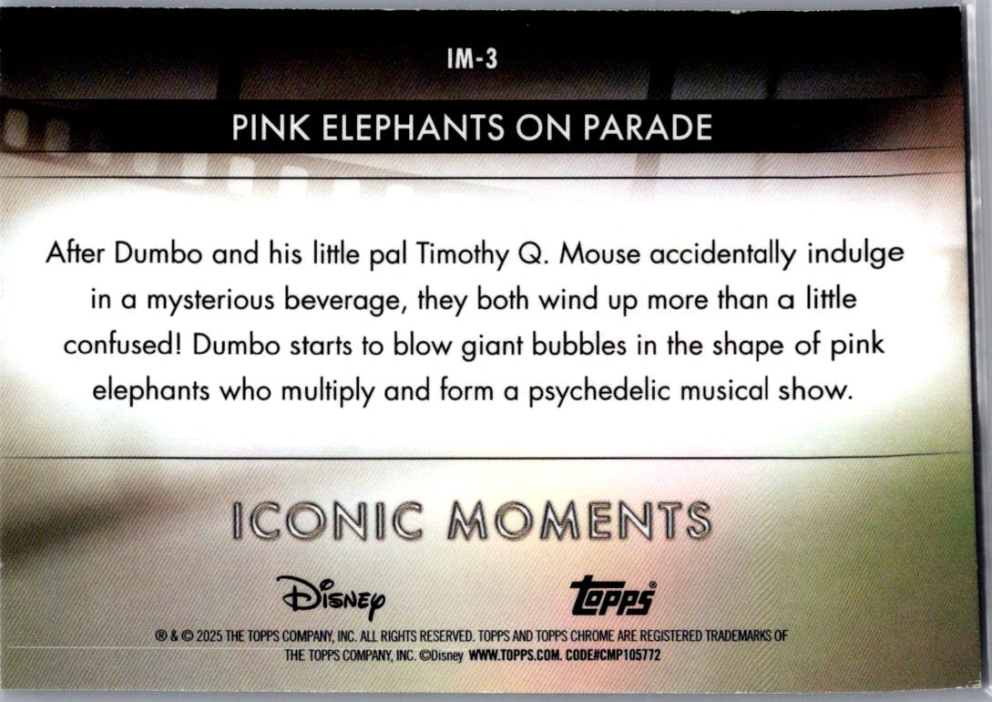 Pink Elephants on Parade 2025 Topps Chrome Disney Iconic Moments #IM-3