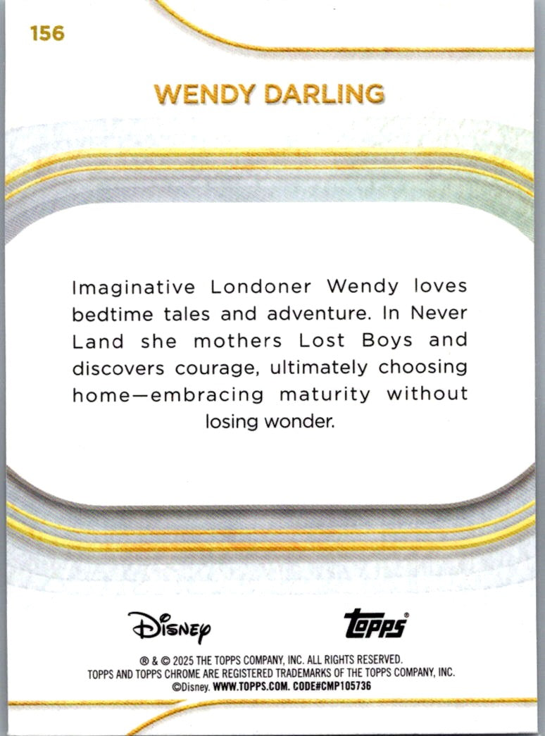 Wendy Darling 2025 Topps Chrome Disney #156