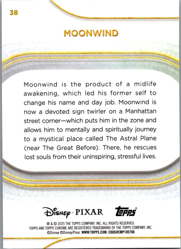 Moonwind 2025 Topps Chrome Disney Pixar #38