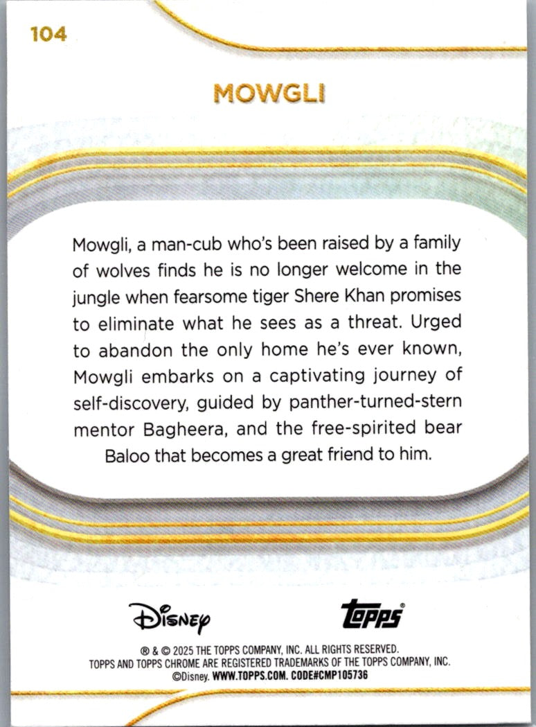 Mowgli 2025 Topps Chrome Disney #104