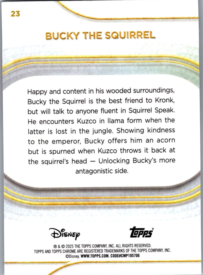 Buckey the Squirrel 2025 Topps Chrome Disney #23
