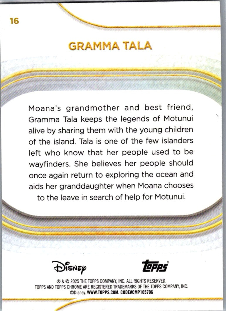 Gramma Tala 2025 Topps Chrome Disney #16