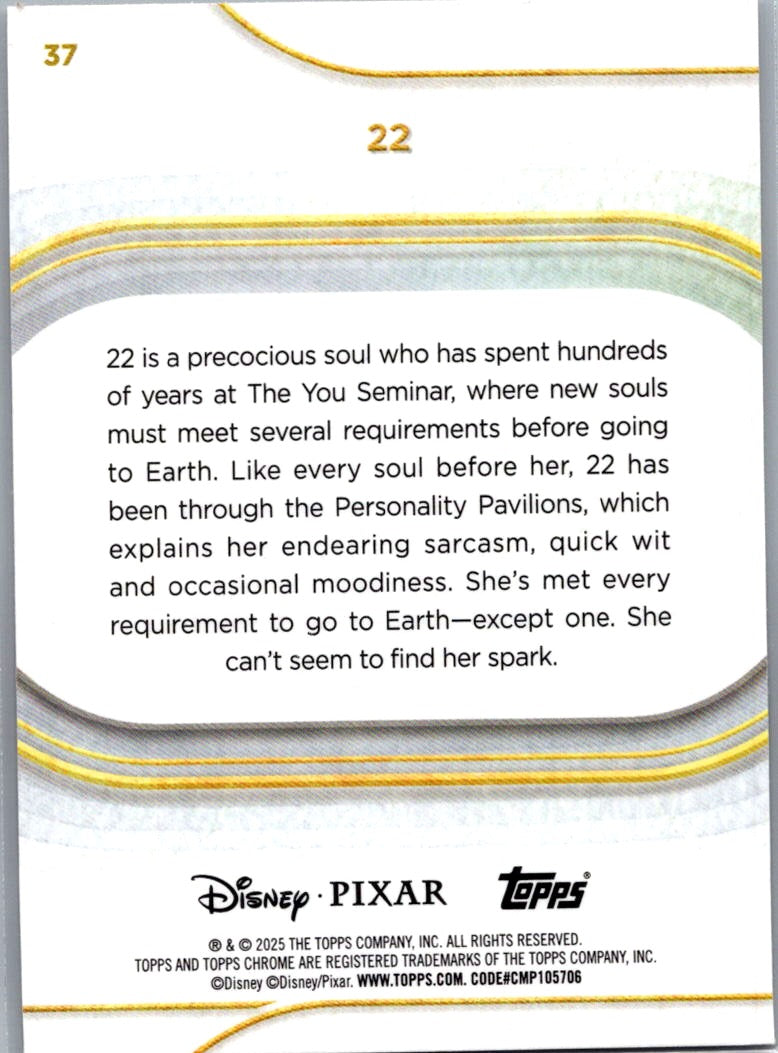 22 2025 Topps Chrome Disney Pixar #37