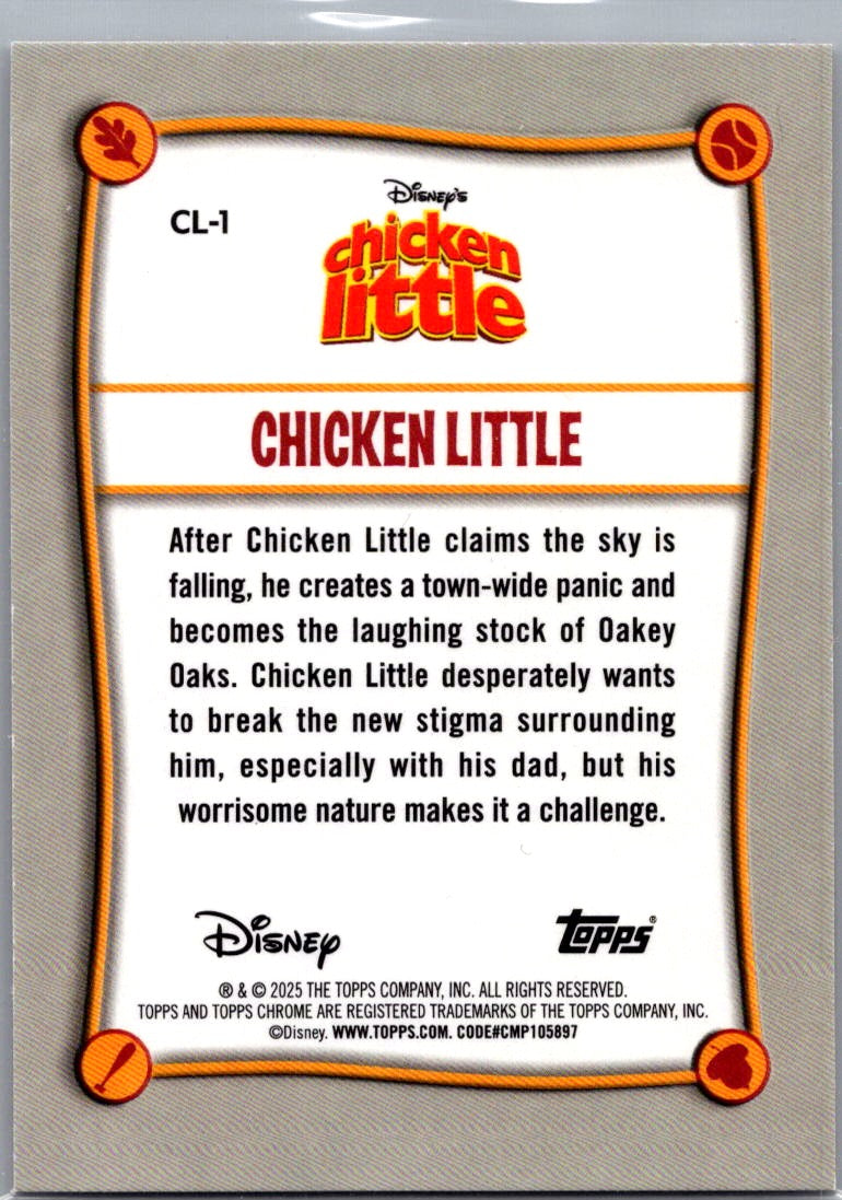Chicken Little 2026 Topps Disney Chrome Chicken Little #CL-1