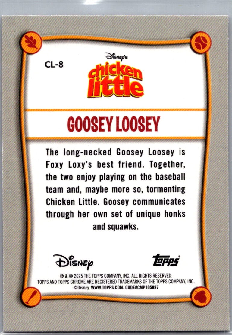Goosey Loosey 2026 Topps Disney Chrome Chicken Little #CL-8