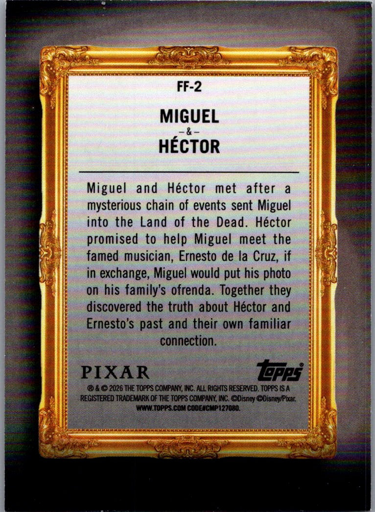 Miguel & Hector 2026 Topps Disney Neon Family First #FF-2