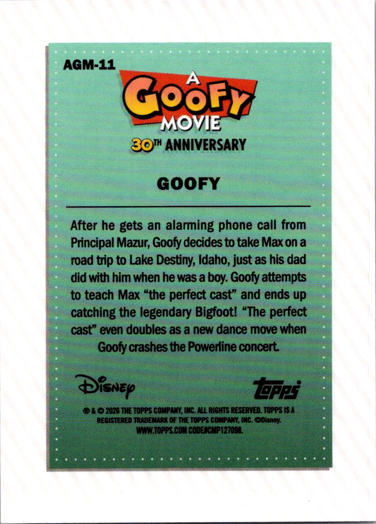 Goofy 2026 Topps Disney Neon A Goofy Movie 35th Aniversary #AGM-11