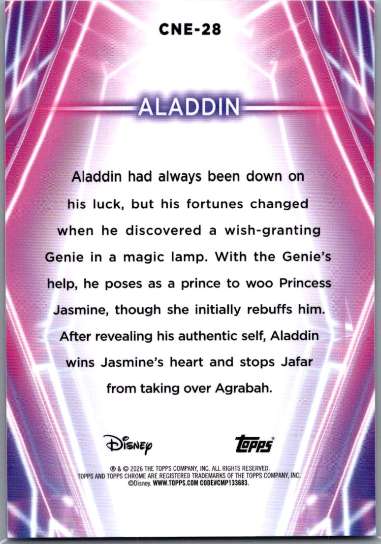 Aladdin 2026 Topps Disney Neon Chrome #CNE-28