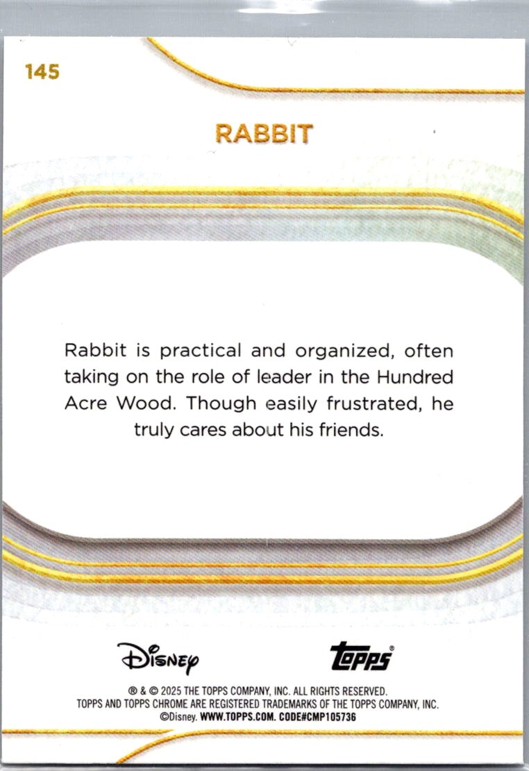 2025 Topps Chrome Disney Rabbit #145