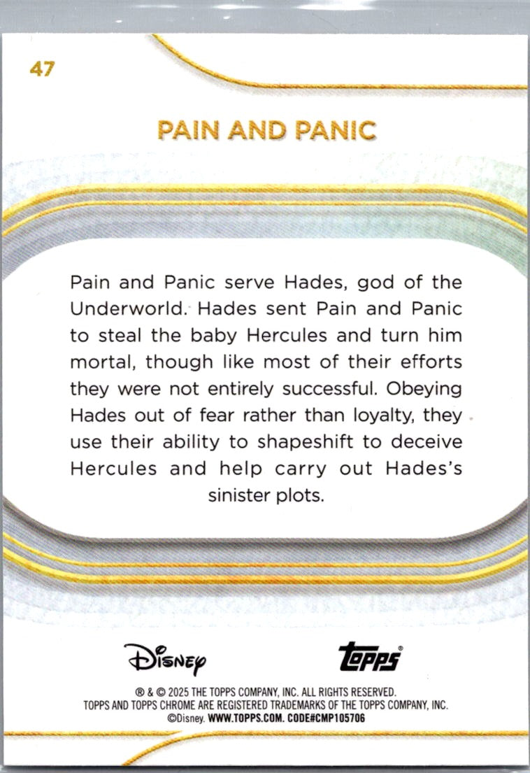2025 Topps Chrome Disney Pain & Panic #47