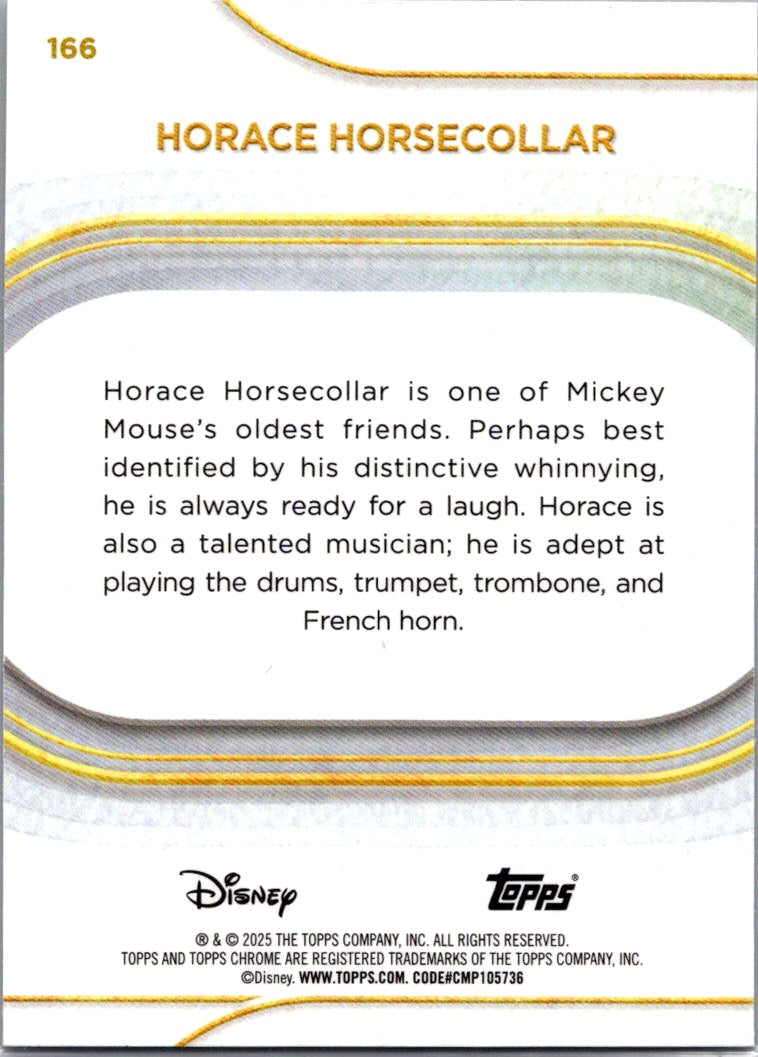 2025 Topps Chrome Disney Horace Horsecollar #166