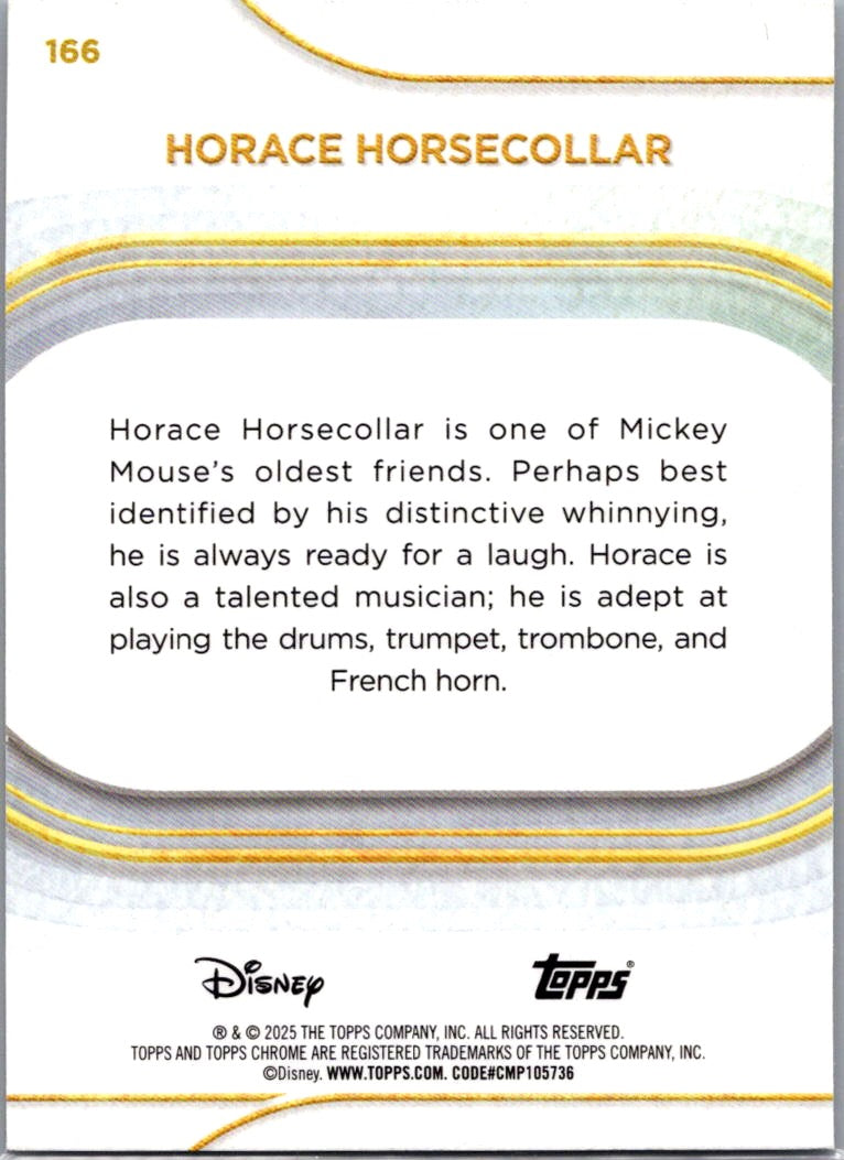 2025 Topps Chrome Disney HOrace Horsecollar #166