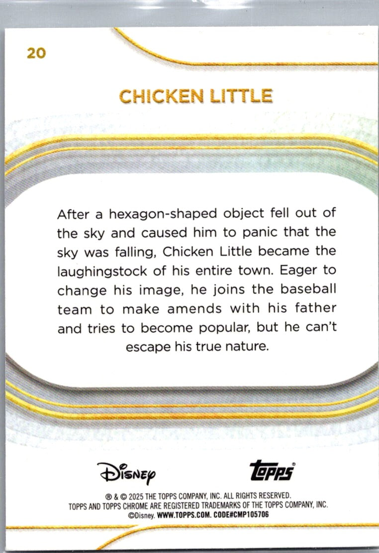 2025 Topps Chrome Disney Chicken Little #20