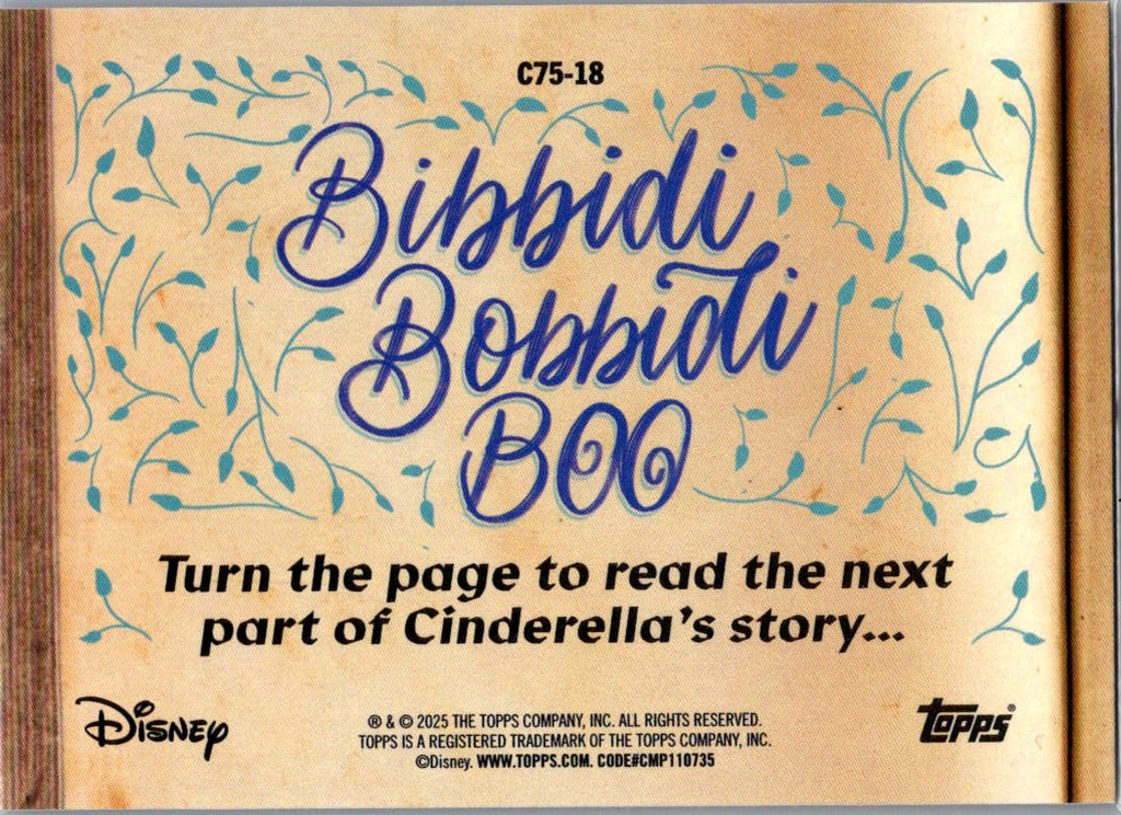 2025 Topps Disney Wonder Cenderella Loses Her Glass Slipper #C75-18