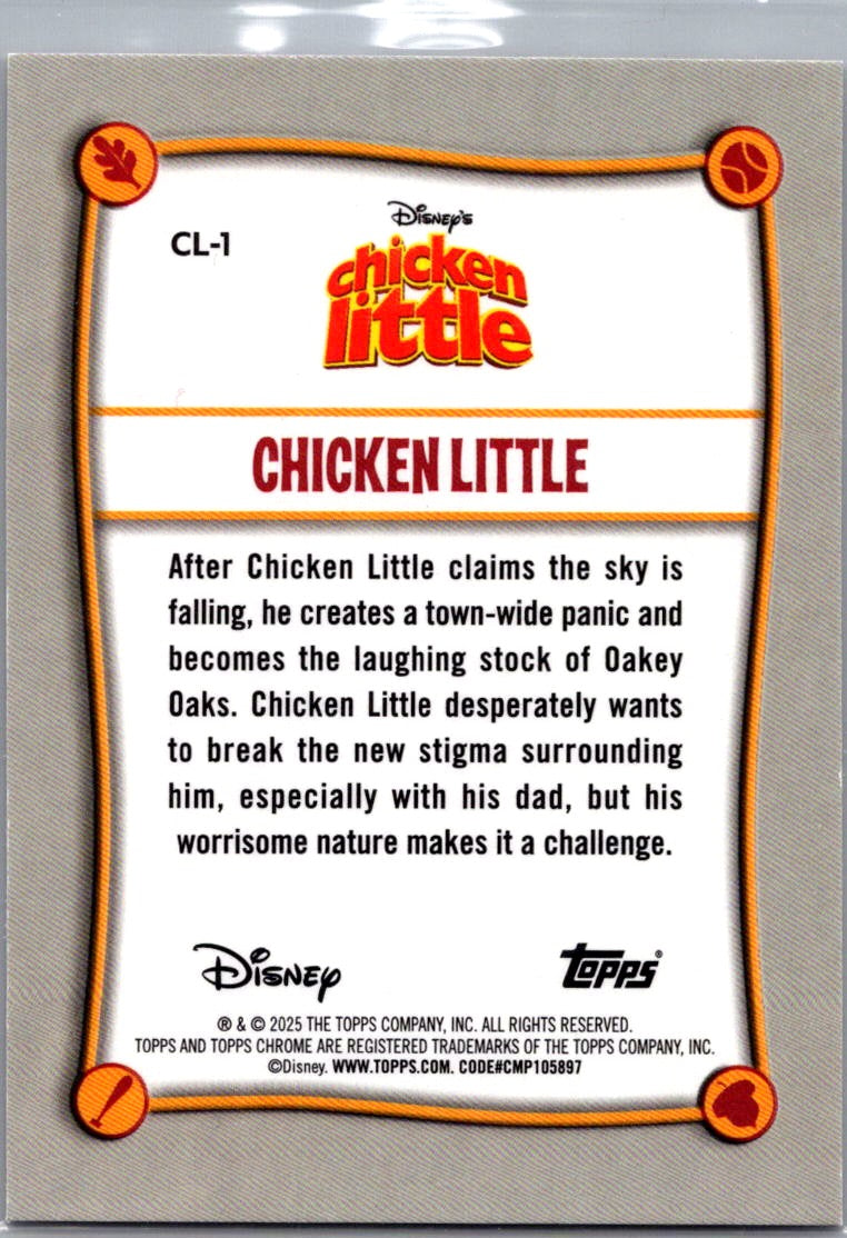 2025 Topps Chrome Disney Chicken Little #CL-1
