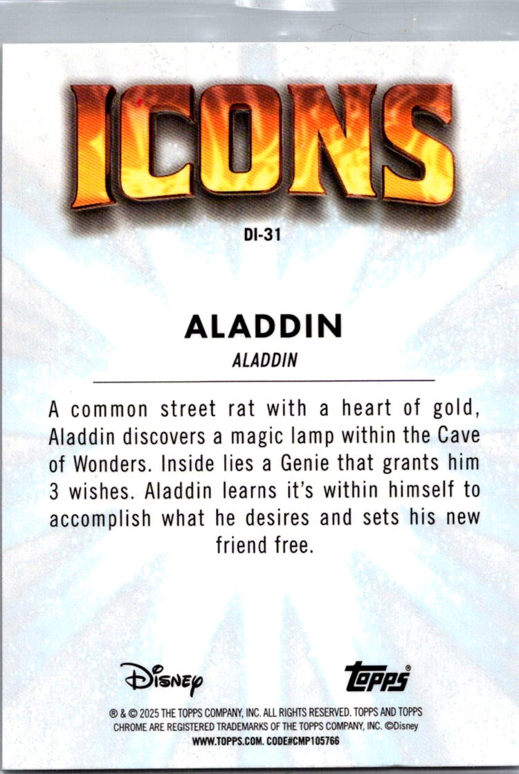 2025 Topps Chrome Disney Aladdin Insert #DI-31