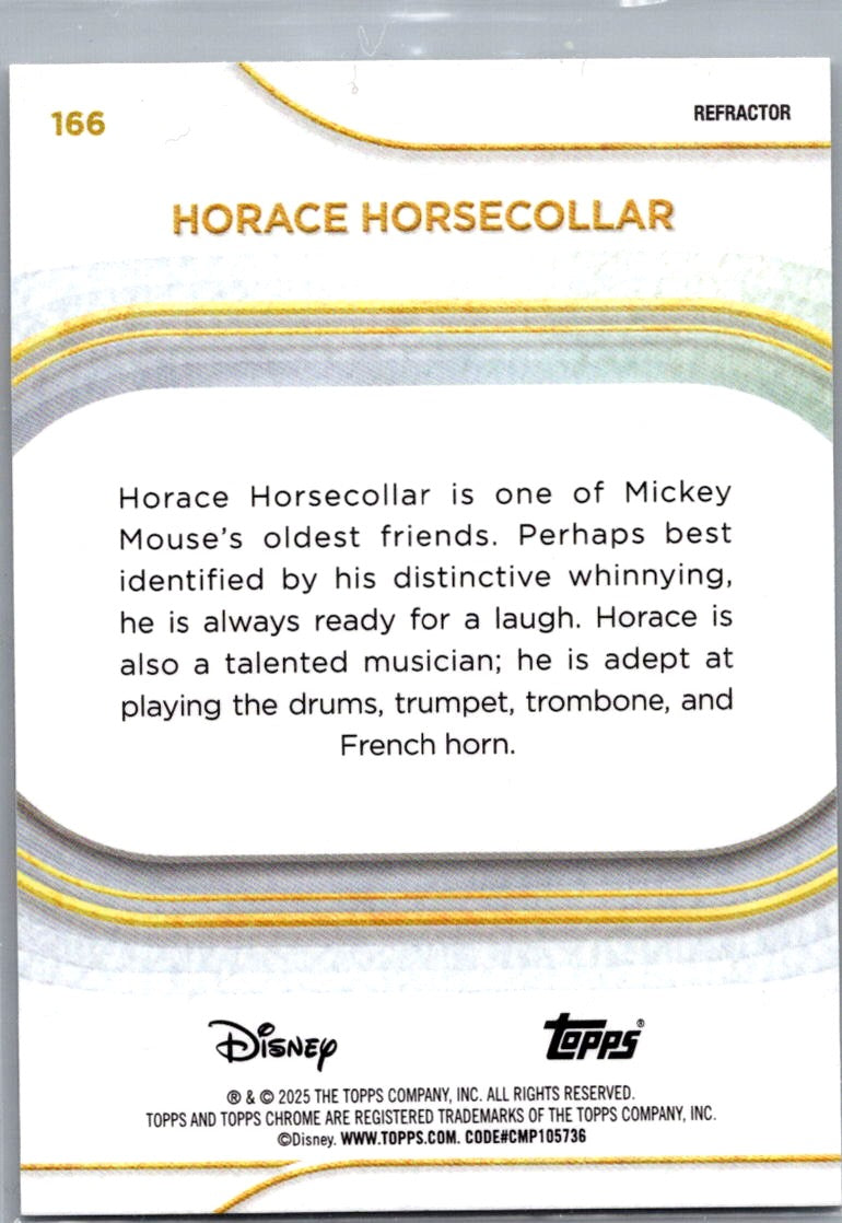2025 Topps Chrome Disney Horace Horsecollar #166