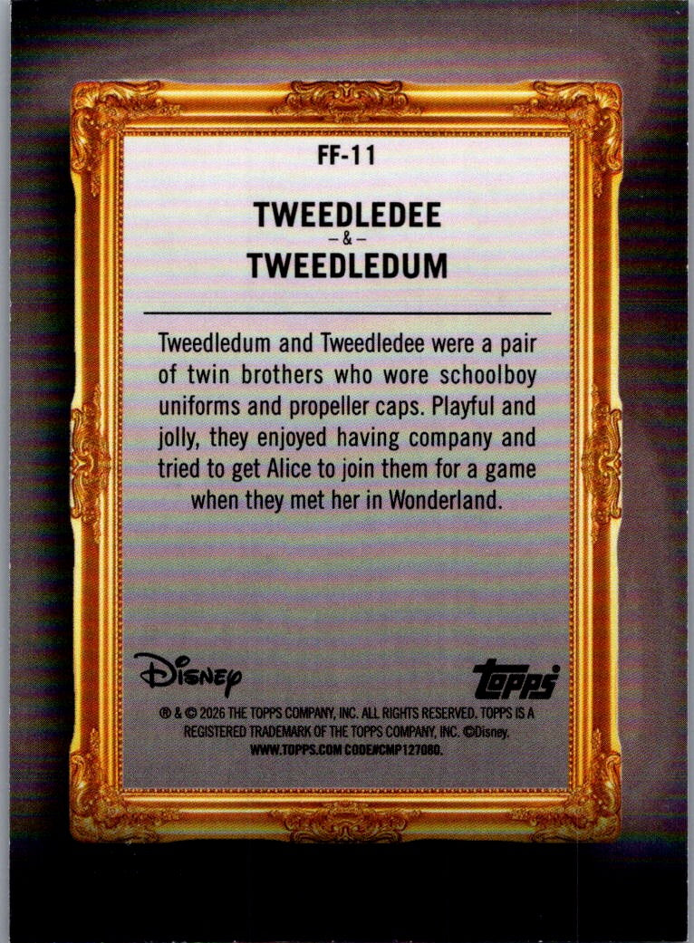 2026 Topps Disney Neon Tweedledee & Tweedledumb #FF-11