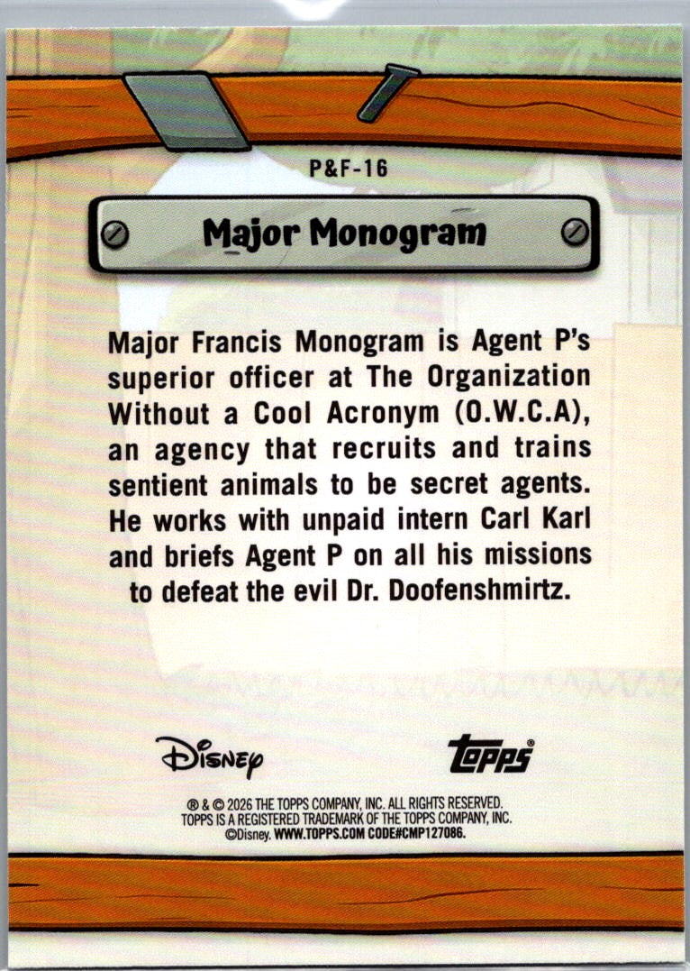 2026 Topps Disney Neon Major Monogram #P&F-16