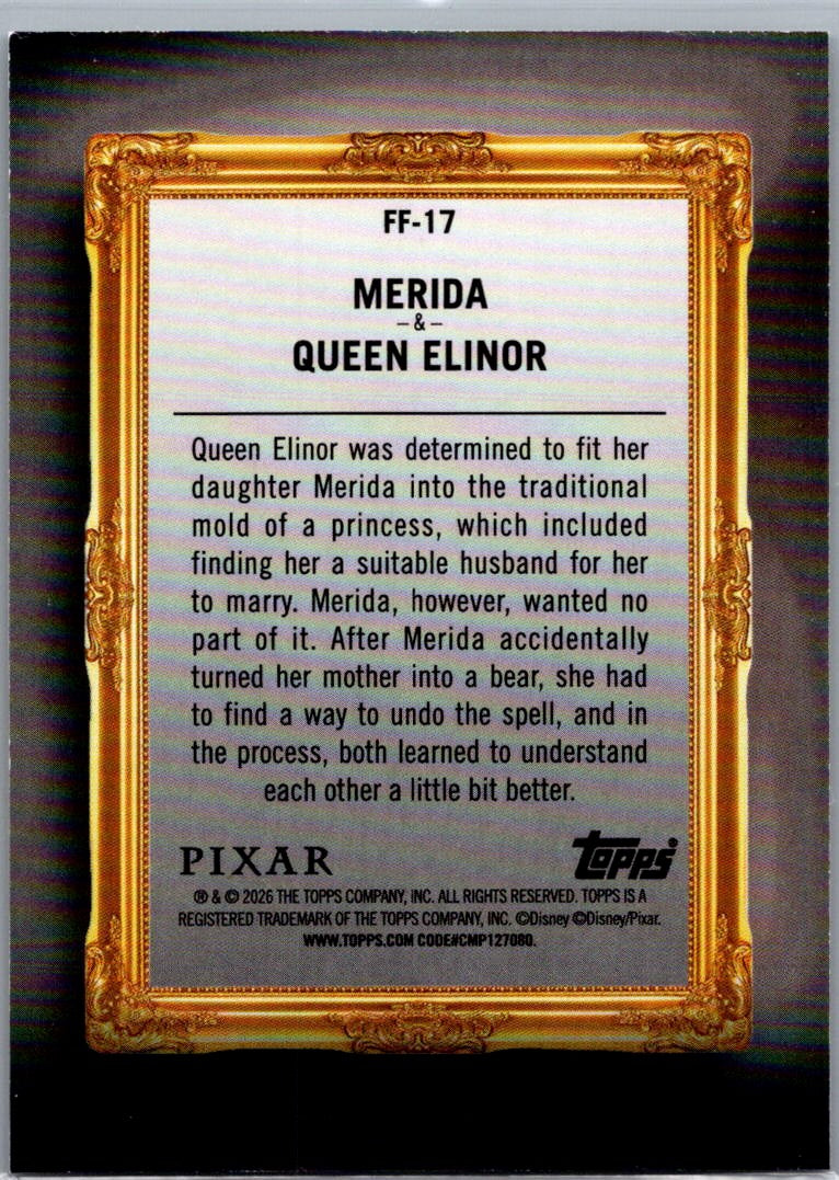 2026 Topps Disney Neon Merida & Queen Elinor #FF-17