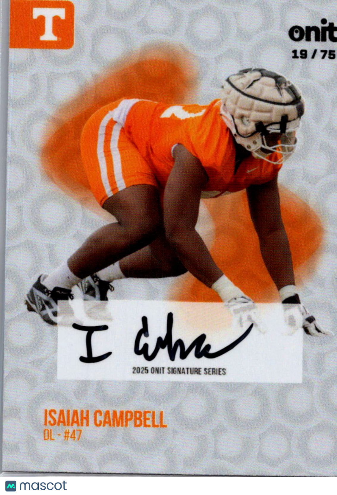 2025 ONIT Signature Series Isaiah Campbell #S-10 /75 Auto