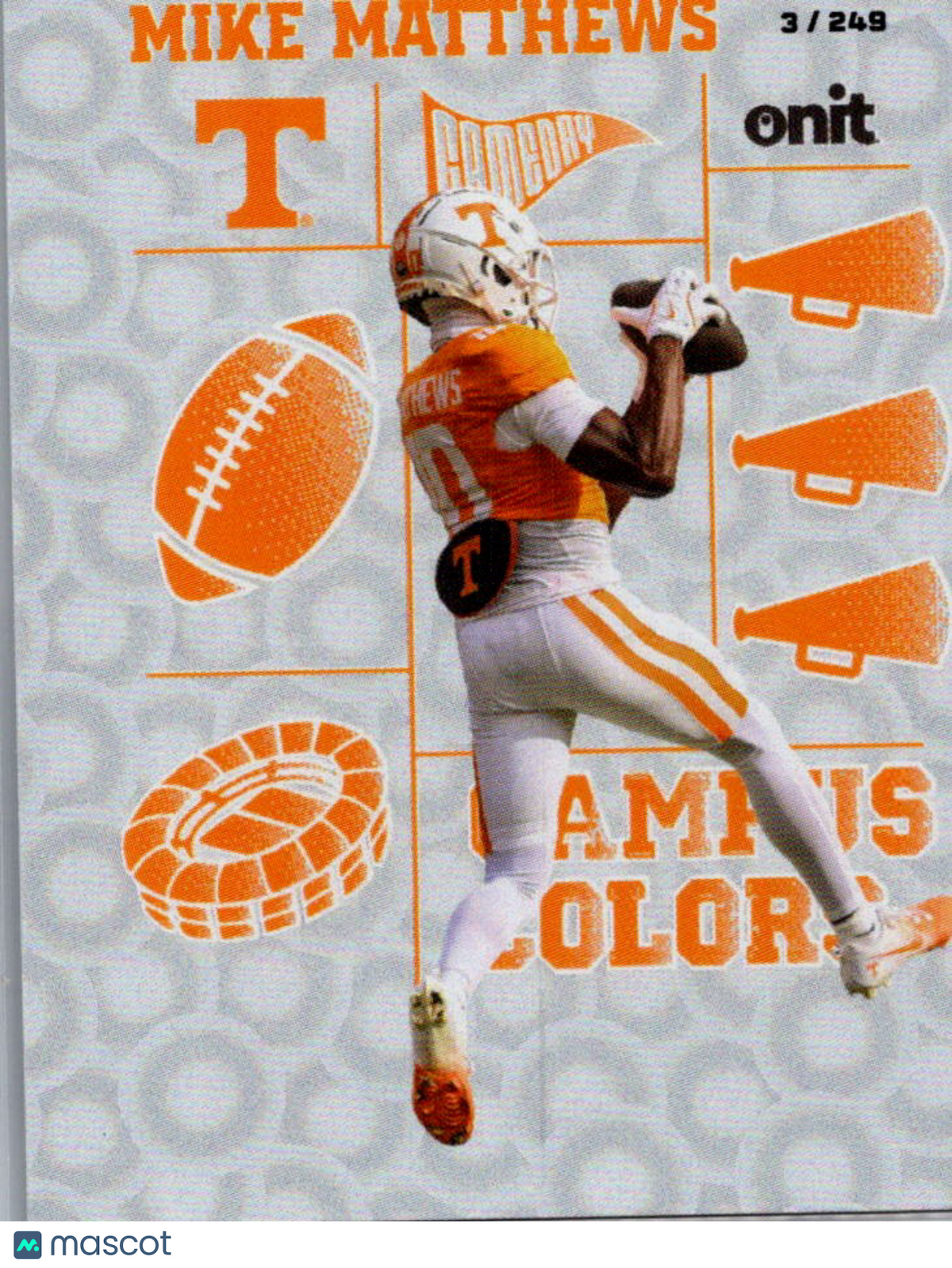2025 ONIT Tennessee Volunteers Campus Colors Mike Matthews #CC-25 /249